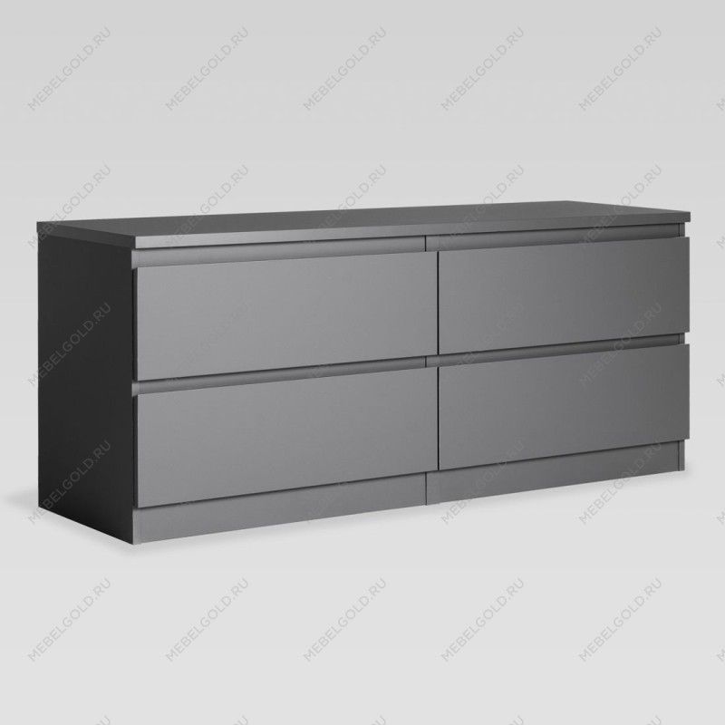 КАСТОР (KULLEN) тумба 4 ящика серая