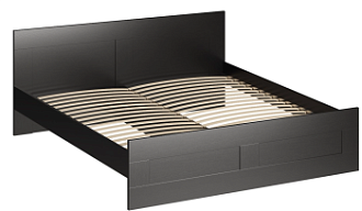 БРИМНЭС / СИРИУС кровать двойная ИКЕА / IKEA 180х200 Дуб Венге