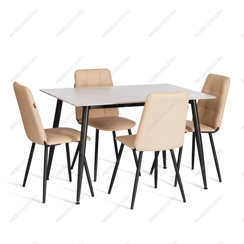 Стул обеденный Asti, TREND, экокожа, бежевая, 47х54х86 см | изображение 9