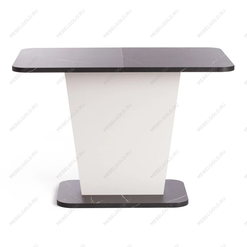 Стол обеденный GENT, ЛДСП, 110-145x68,6x75,5 см, Мрамор Блэк Роял/Белый | изображение 2