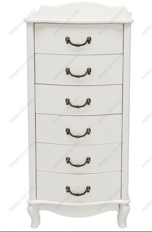 Комод Джульетта узкий 6 ящ. (молочный дуб) | изображение 1