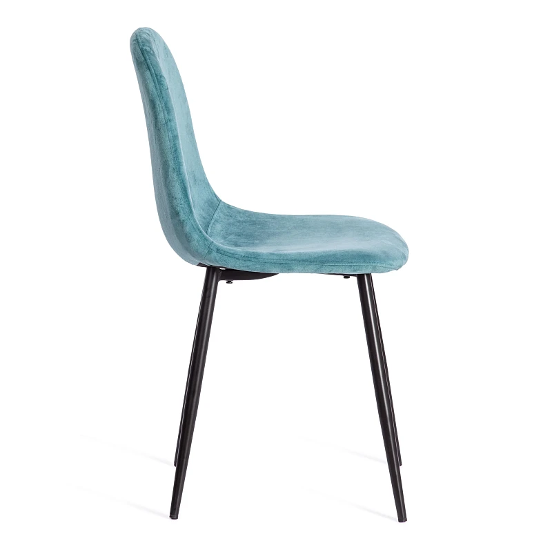 Стул BREEZE (mod. 4724), Велюр/металл, 44 х 53 х 87 см, Torquoise (бирюзовый ) HLR60 / черный | изображение 1