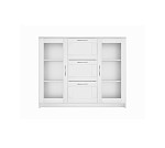 БРИМНЭС / СИРИУС тумба ИКЕА / IKEA 2 двери со стеклом и 3 ящика 117х95 белая | изображение 1