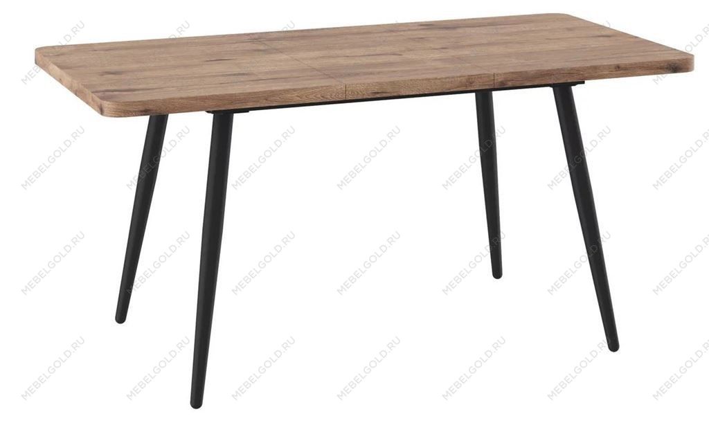 Стол раздвижной Бьерн (R)-120 (Дуб велингтон/Черный) 120(160)х80 | изображение 1