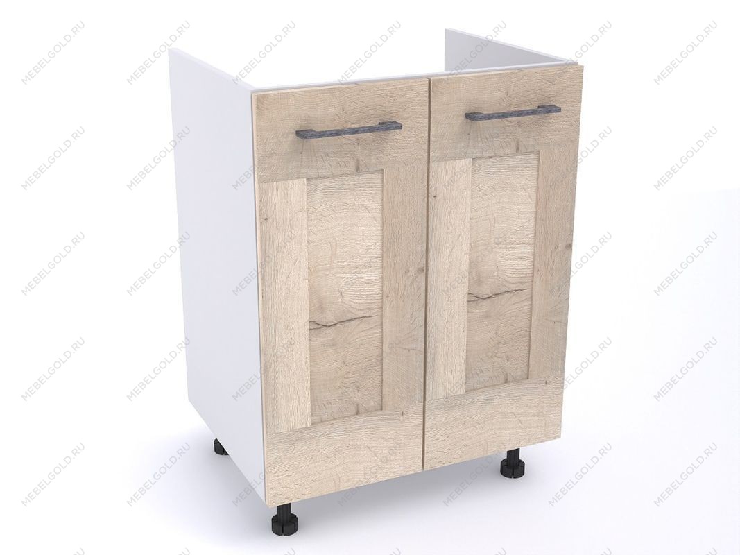 Стол под мойку СМ-60 2-х дверный, Дублин (600*470*820) Дуб галифакс белый, 21612