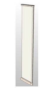 Бок шкафа правый Натали белый глянец (детская)