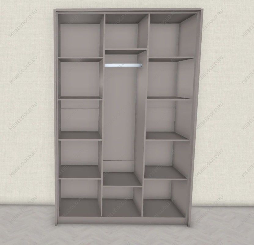 Шкаф Гравита 3-дверный серый камень глянец | изображение 1