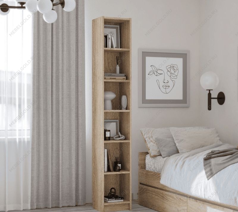 БРИМНЭС / СИРИУС Стеллаж ИКЕА / IKEA 39х190 сонома | изображение 3