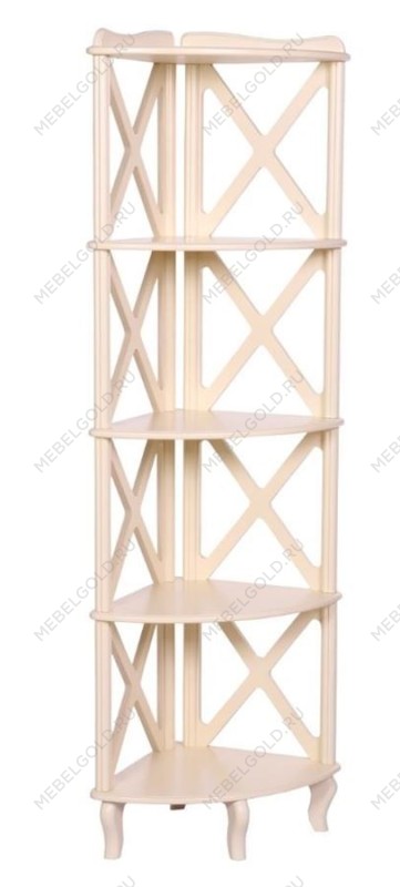 Этажерка-стеллаж угловая Джульетта-4 (дуб шампань)