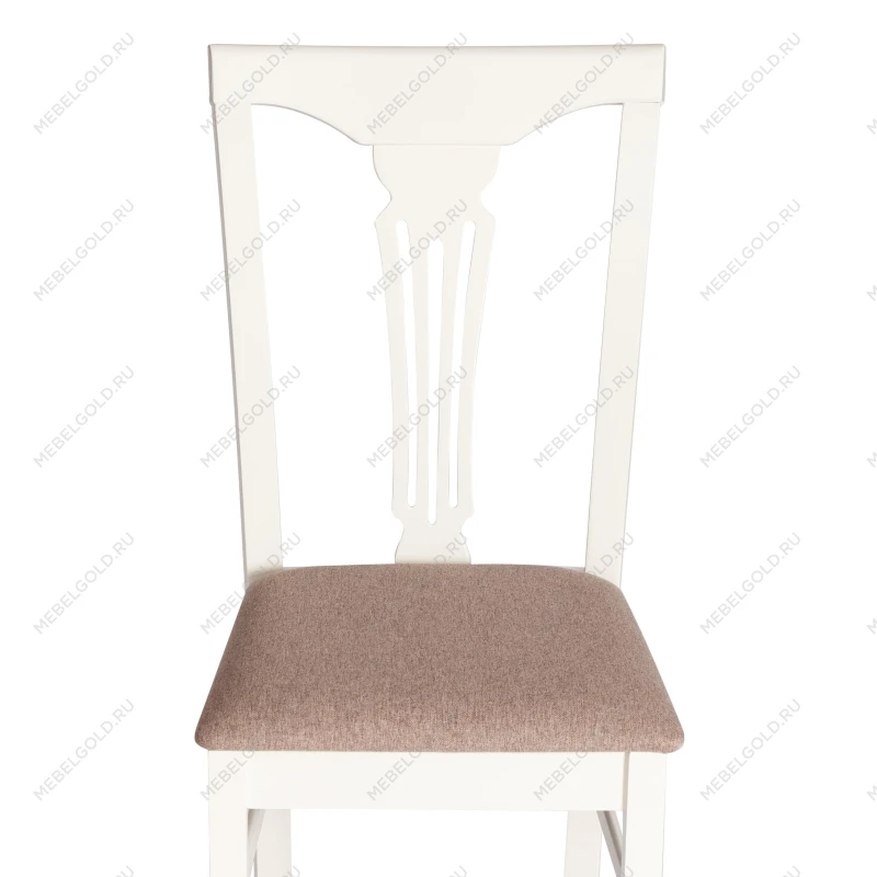 Стул - Гермес/Hermes, дерево гевея, 43х49х94см, Ivory white, ткань серая (TM-164) | изображение 5