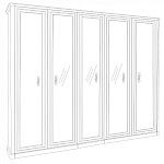 Спальня Натали 5-ств белый глянец | изображение 9