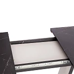 Стол обеденный VOX раздвижной, ЛДСП, 132-172x85x75,5 см, Мрамор черный/Белый | изображение 9