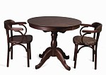 Стол обеденный Круглый-0090 (темный тон) | изображение 3