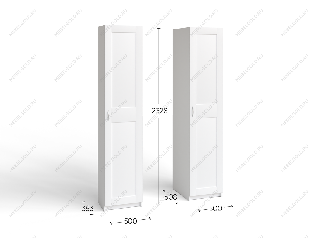 Шкаф МАКС однодверный, ДСП, цвет белый | изображение 3