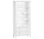 Шкаф-витрина Ева (Хельга) REG2W2S с подсветкой белый | изображение 1