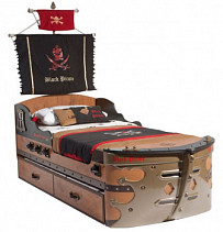 Кровать корабль Pirate, 90x190