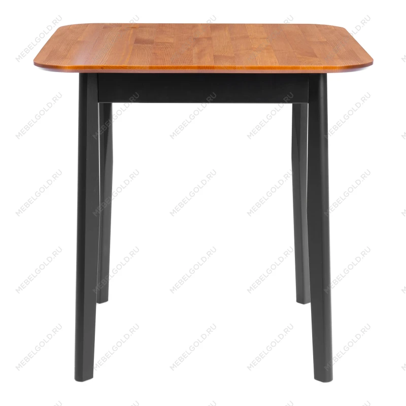 Стол Соната Люкс/Sonata Lux table, 75х75х75 см, массив сосны, антик/чёрный, 75х75х75 см | изображение 1