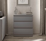 КАСТОР (KULLEN) комод ИКЕА / IKEA комод 3 ящика серый | изображение 2