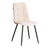 Стул обеденный Asti (2 шт. в упаковке), TREND, велюр, бежевый/черный, 7, 50х55х93