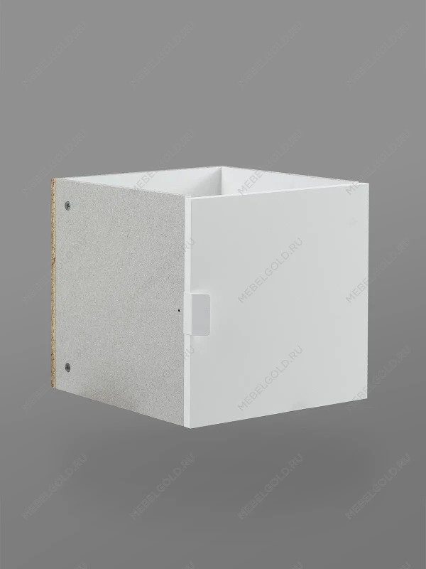 Модуль с дверцей для стеллажа ФОРА, ручка металл, 33х33х37, белый | изображение 1