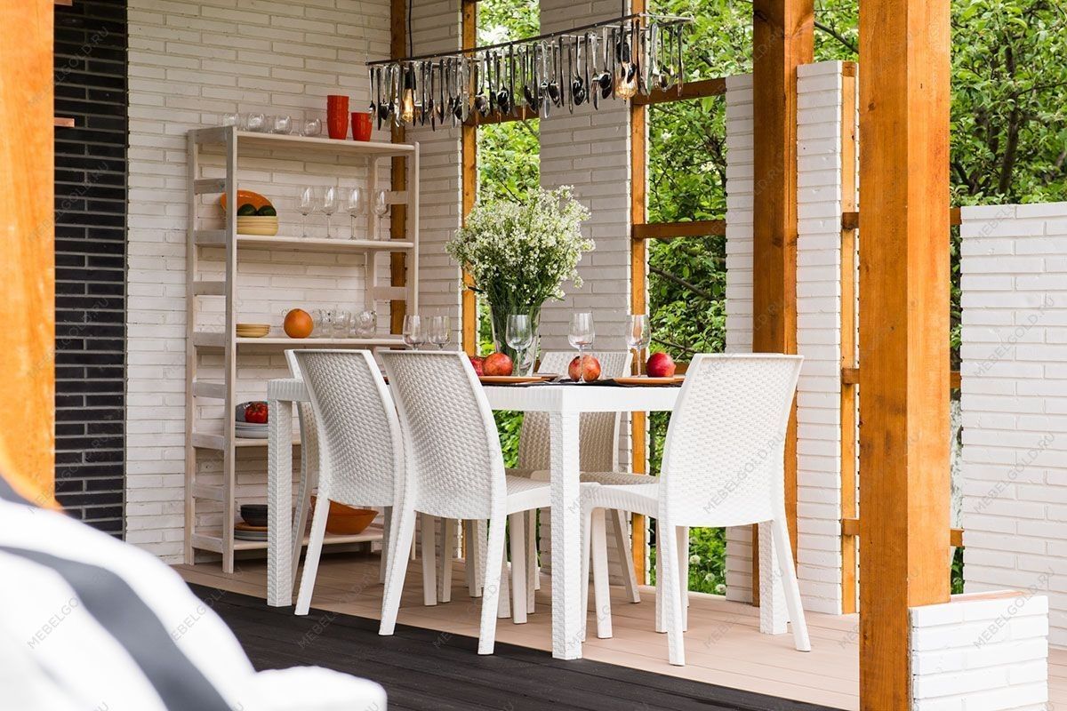 Стул B:rattan VIRGINIA без подлокотников, белый | изображение 4