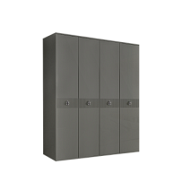 Шкаф 4-х дверный Римини СОЛО (Серый/Серебро) РМШ2/4(s)