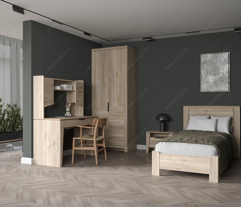 Кровать (каркас) 900, Юта (1122*2130*1004) Дуб Мария, 12205 | изображение 2