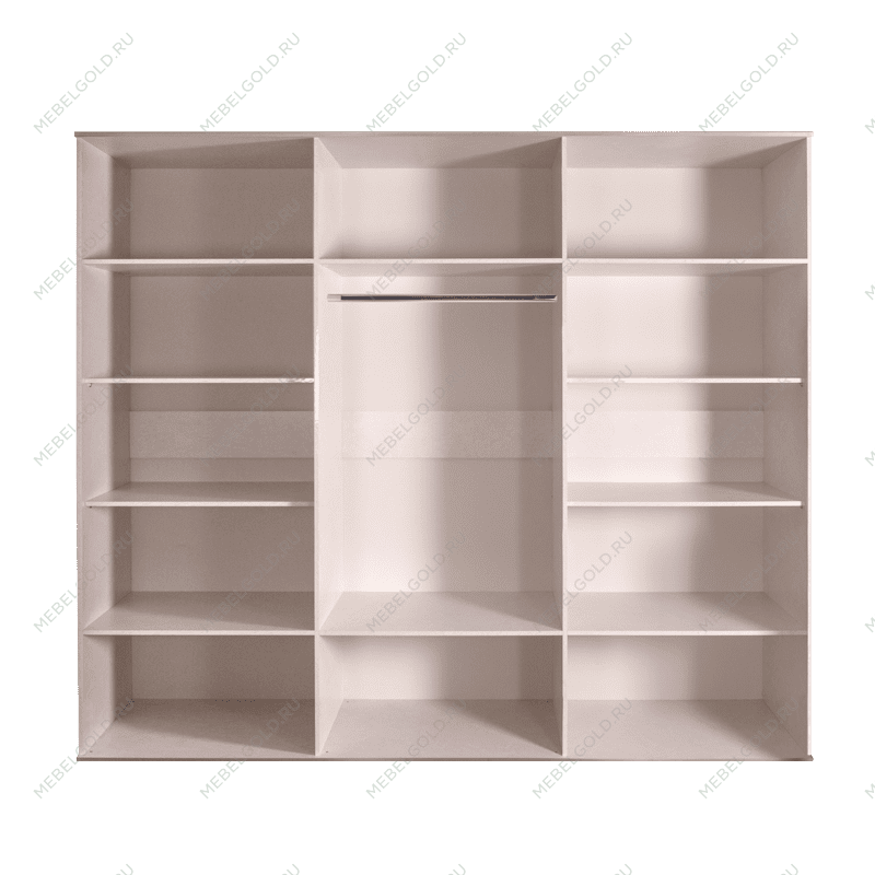 Шкаф 6-ти дв. для платья и белья Диора слоновая кость/золото ДШ2/6 | изображение 1