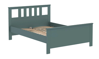 САГА кровать двойная 140х200 темно-бирюзовая