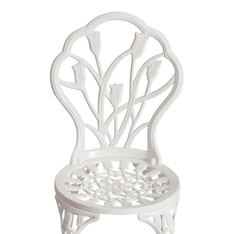Комплект Secret De Maison Waltz of flowers (стол +2 стула), алюминиевый сплав, D60/H67, 52Х40Х89см, butter white | изображение 6