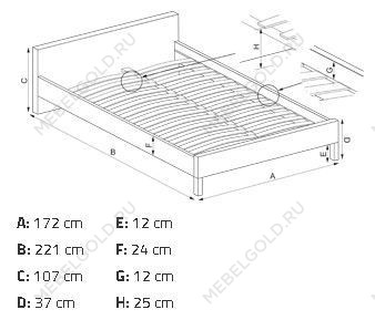 Кровать Halmar SOFIA 160 (белый) | изображение 4