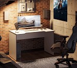 ВАРДИГ стол компьютерный K3 120x65x75, белый/серый | изображение 3