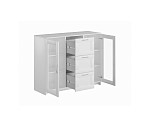 БРИМНЭС / СИРИУС тумба ИКЕА / IKEA 2 двери со стеклом и 3 ящика 117х95 белая | изображение 2