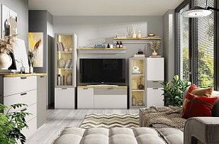 Шкаф с витриной Модерн 1V2D1S