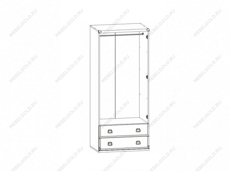 Шкаф со штангой Индиана JSZF2D2S дуб саттер | изображение 4