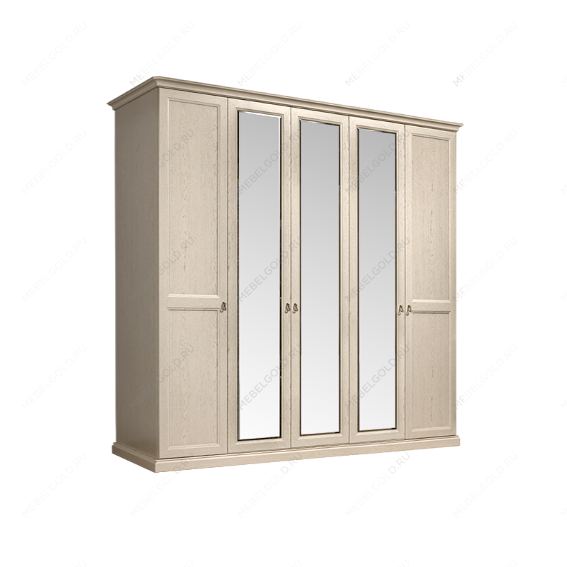 Шкаф 5-и дв. (с зеркалами) для платья и белья Венеция дуб седан ВНШ1/5