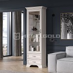 Шкаф с витриной Тиффани 1V2S вудлайн кремовый | изображение 2