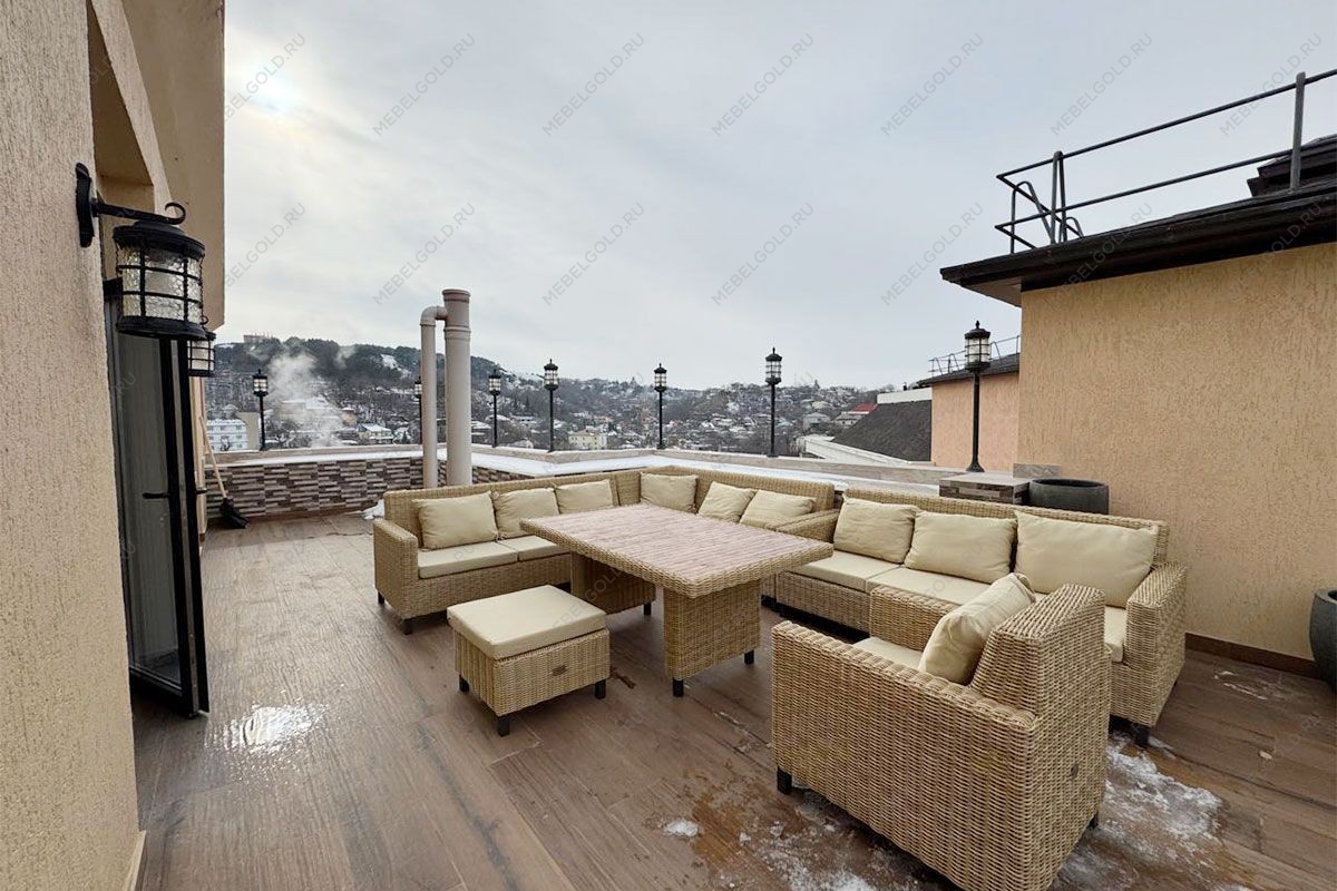 MOKKA BELLA стол прямоугольный с деревянной столешницей, соломенный | изображение 9