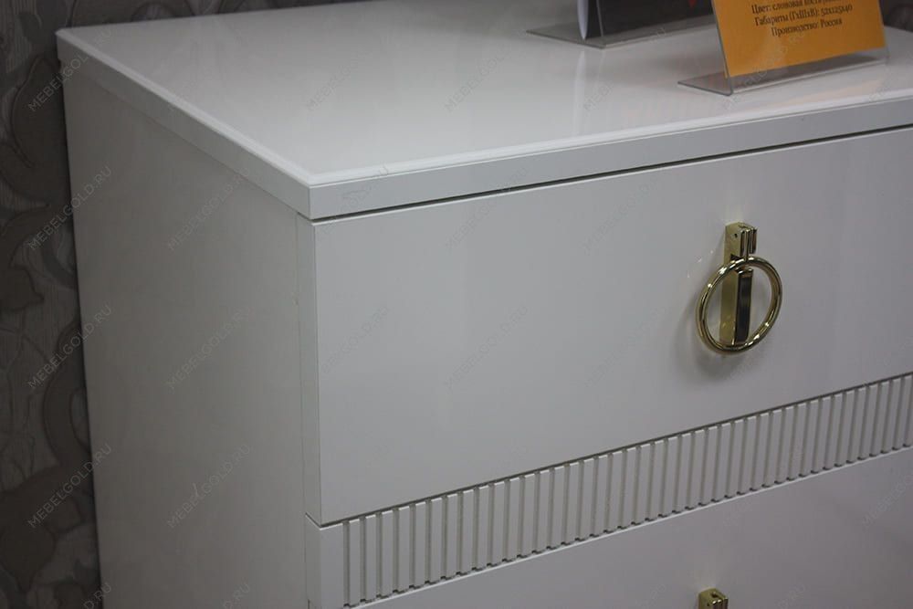 Лобня - Комод узкий c планкой Римини СОЛО (беж золото) РМКМ-2 (s) | изображение 1