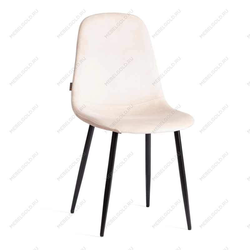 Стул BREEZE (mod. JSC-58), Велюр/металл, 44 х 53 х 86 см, beige (бежевый) HLR2 / черный