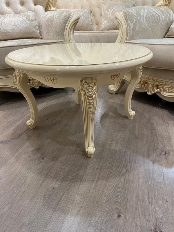 Столик круглый Джоконда крем глянец | изображение 8