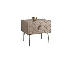Тумба прикроватная Bogemia Farfalle (Мокка) (Lakobel/Хром) БМТП-1(Fa)