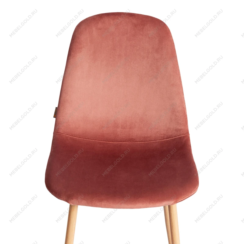 Стул BREEZE (mod. JSC-58), Велюр/металл, 44 х 53 х 86 см, Coral (коралловый) HLR44 / натуральный | изображение 5