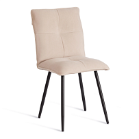 Стул обеденный Sweet, LT, флок, бежевый/черный, 7, 41х55х88 см