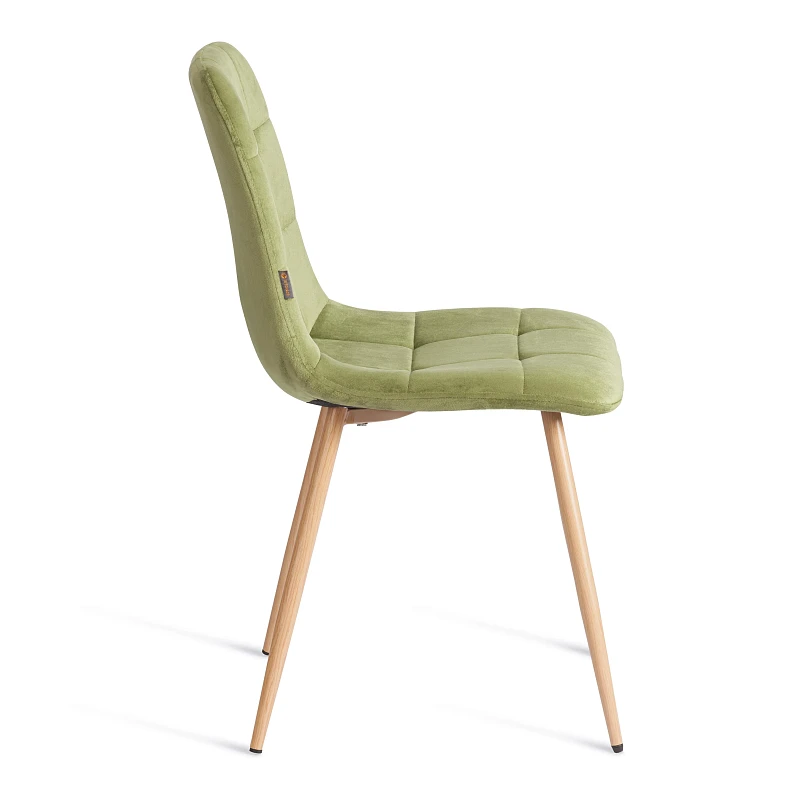 Стул CHILLY (mod. JSC-220), Велюр/металл, 44,5х52,5х88 см, Green (зеленый) HLR54 / натуральный | изображение 1