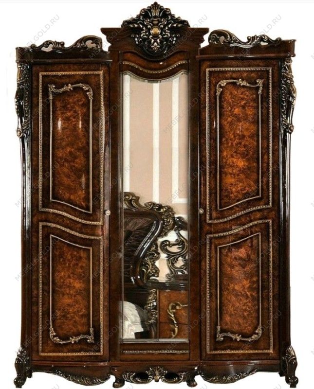 Шкаф Джоконда 3-дверный корень дуба глянец