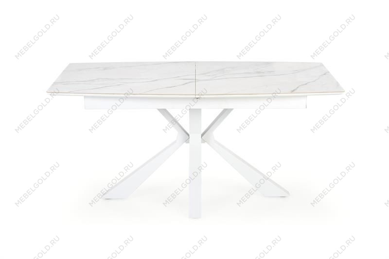 Стол обеденный Halmar VIVALDI 160 раскладной (белый мрамор/белый) | изображение 2