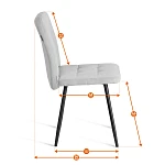 Стул обеденный Medeo, LT, флок, бежевый/черный, 7, 45х56х89 см | изображение 17