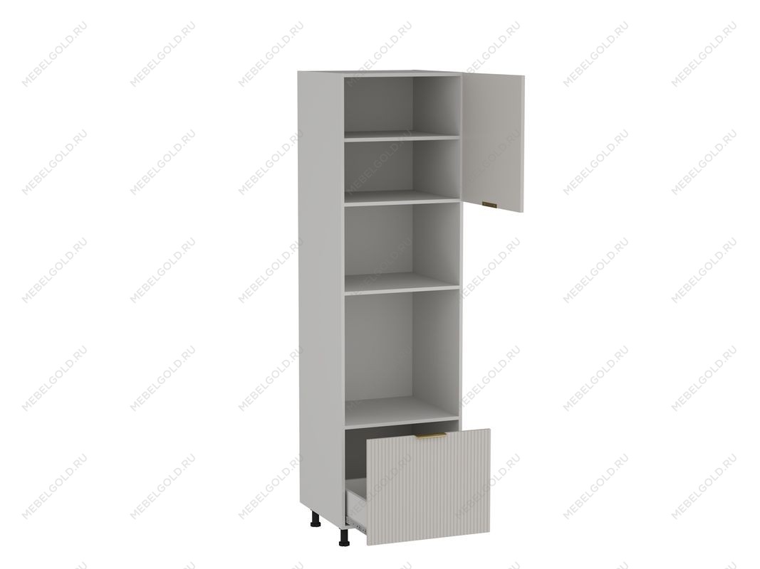 Шкаф-пенал П-1, Монза (600*566*2166) Экокожа Бежевый, 23131 | изображение 1