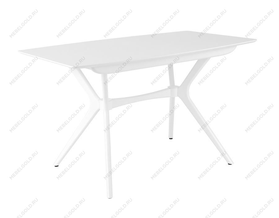 Стол Марко (1300*820+320/цвет столешницы Белый/цвет ножек Белый)